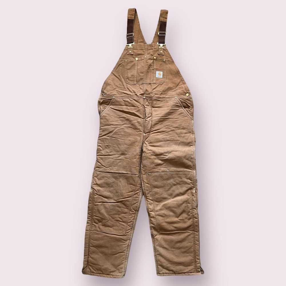 Vintage 1990s Carhartt Double Knee Overalls - Brown